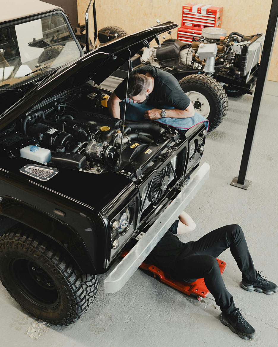 Checking car engine oil and coolant levels